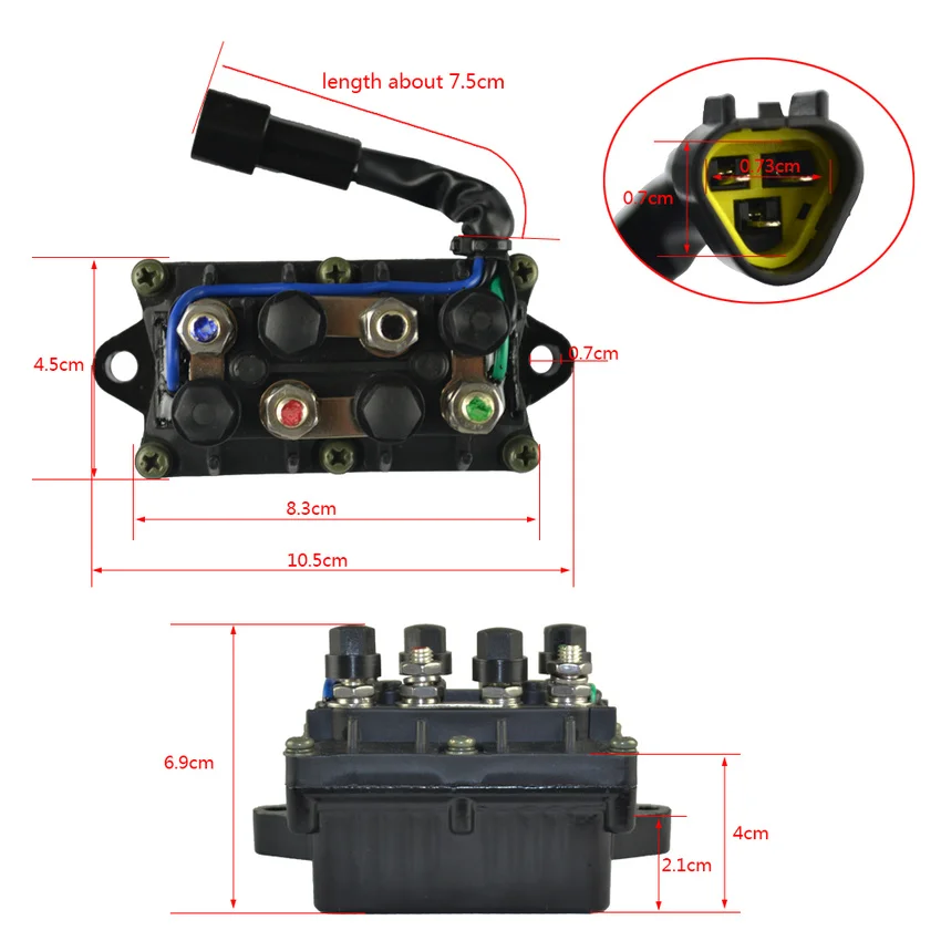 Trim реле лодочный мотор мощность 3 Pin 12V водонепроницаемый для Yamaha подвесной 40-90 HP61A-81950-00-00 61A819500100 3 PIN в вилке