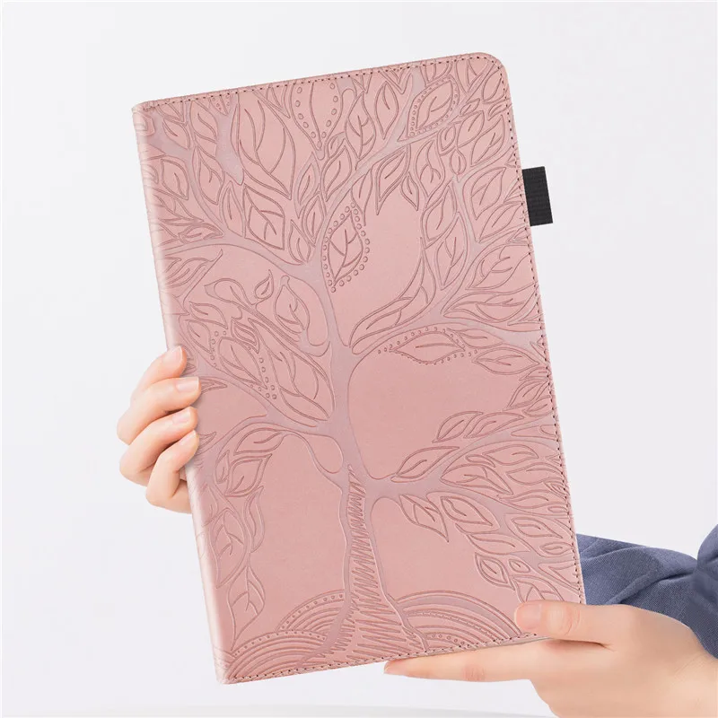 Etui for Samsung Galaxy Tab S5e Case 10 5 inch Emboss Tree Leather Flip Case for Samsung S5e Tablet Case Coque SM-T720 SM-T725-4