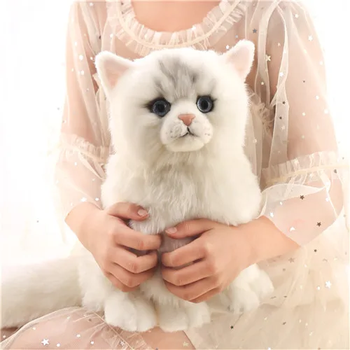 Fancytrader 11â€™â€˜ Plush Simulation Cat Toys Realistic Persian Cat Doll Photograph Props Birthday Xmas Gifts Collection 28cm (6)