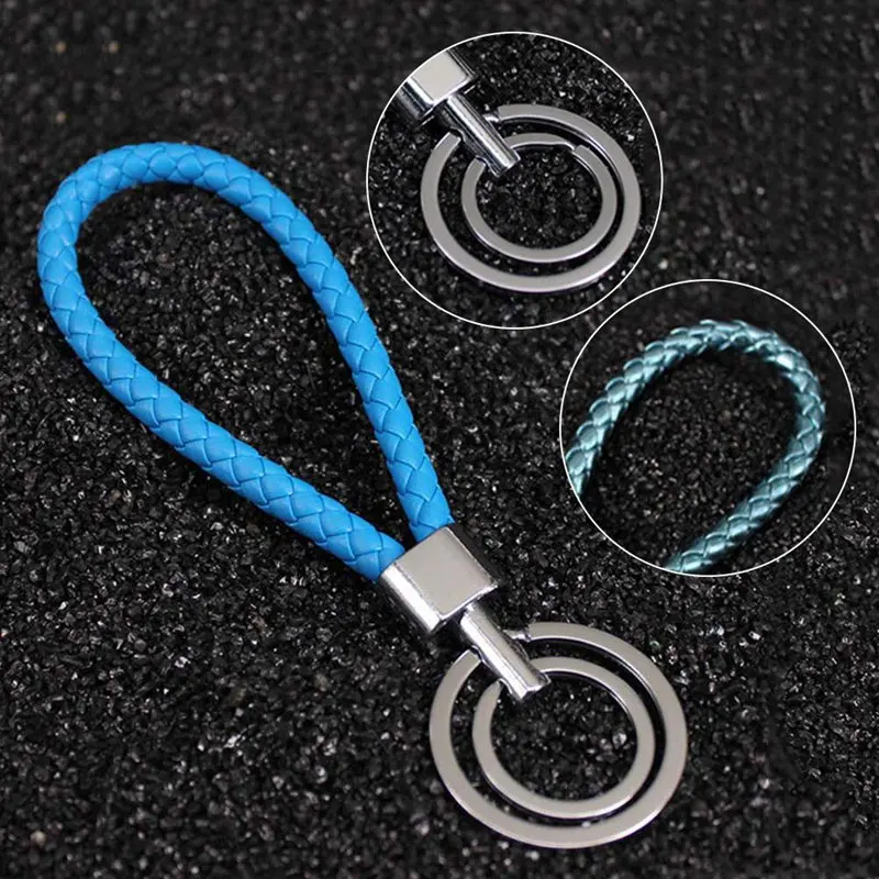 1Pc Metal Leather Men Car-styling Car Key Ring Cover Keychain Hot Sale
