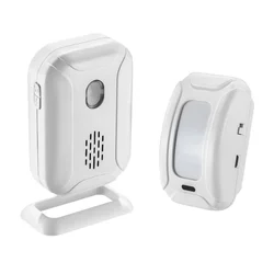 Campainha sem fio com sensor de movimento, campainha de boas vindas com sensor pir de alarme infravermelho para visitante, campainha de entrada de visitante