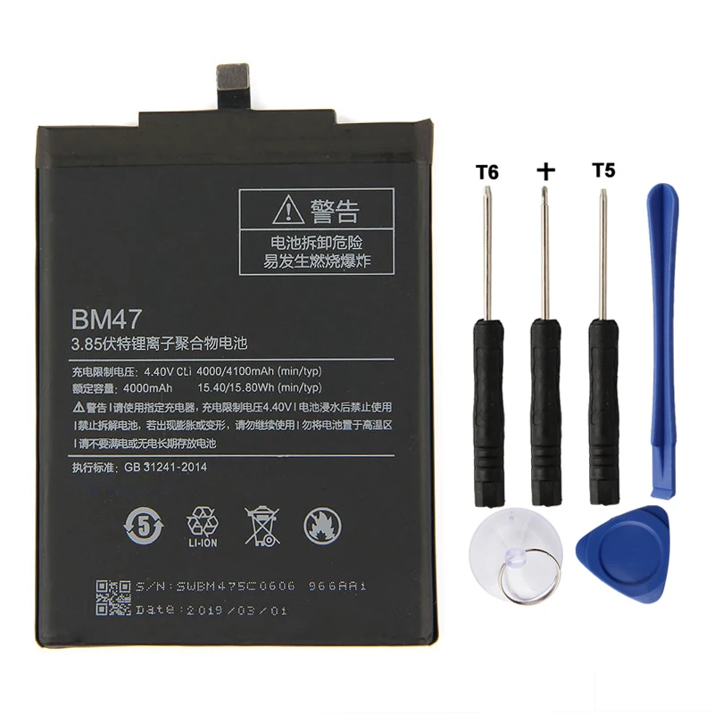 

For Xiao Mi Original Phone Battery BM47 for Xiaomi Redmi Xiaomi Redmi 3S Redmi 3 3 Pro 3X 4X Pro 4X Prime Replacement batteries