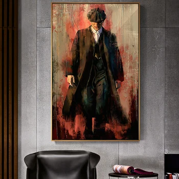

Peaky Blinders Cillian Murphy TV Show Canvas Painting Posters Prints Movie Wall Art Picture for Living Room Home Decor Cuadros