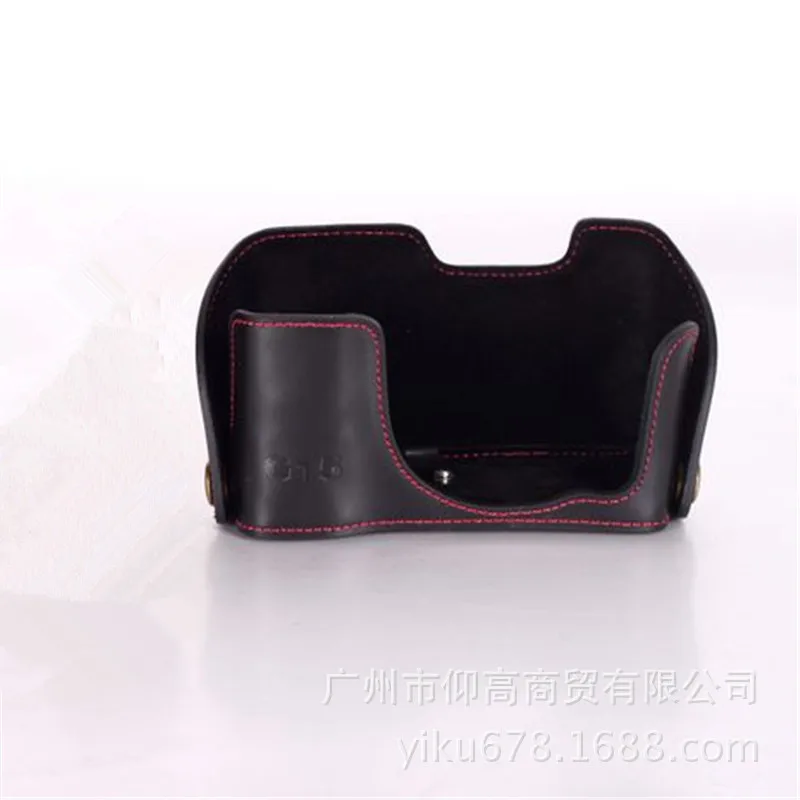 

Suitable for Canon Canon G15 Genuine Leather Base Semi-Leather Case G16 Fashion Cowhide Camera Bag
