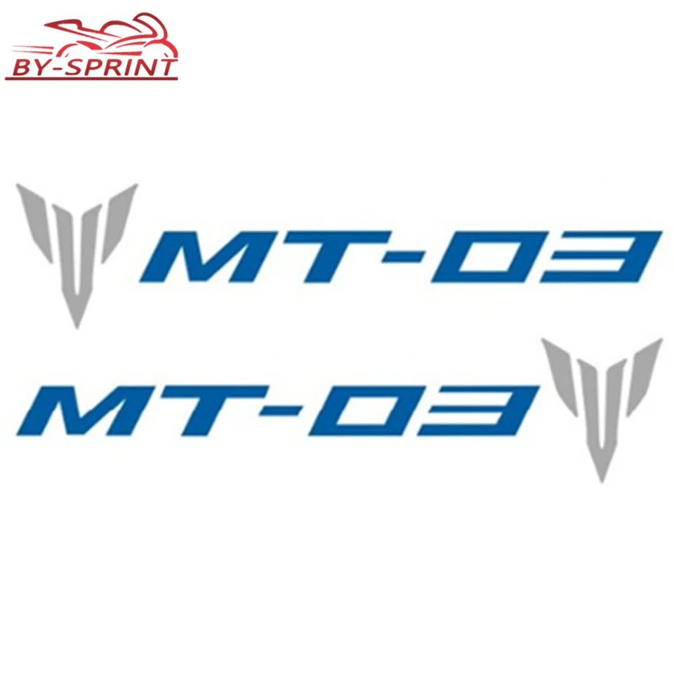 2 X мотоциклетные украшения универсальные эмблемы наклейки для YAMAHA MT-03 MT03 mt-03 - Цвет: Синий