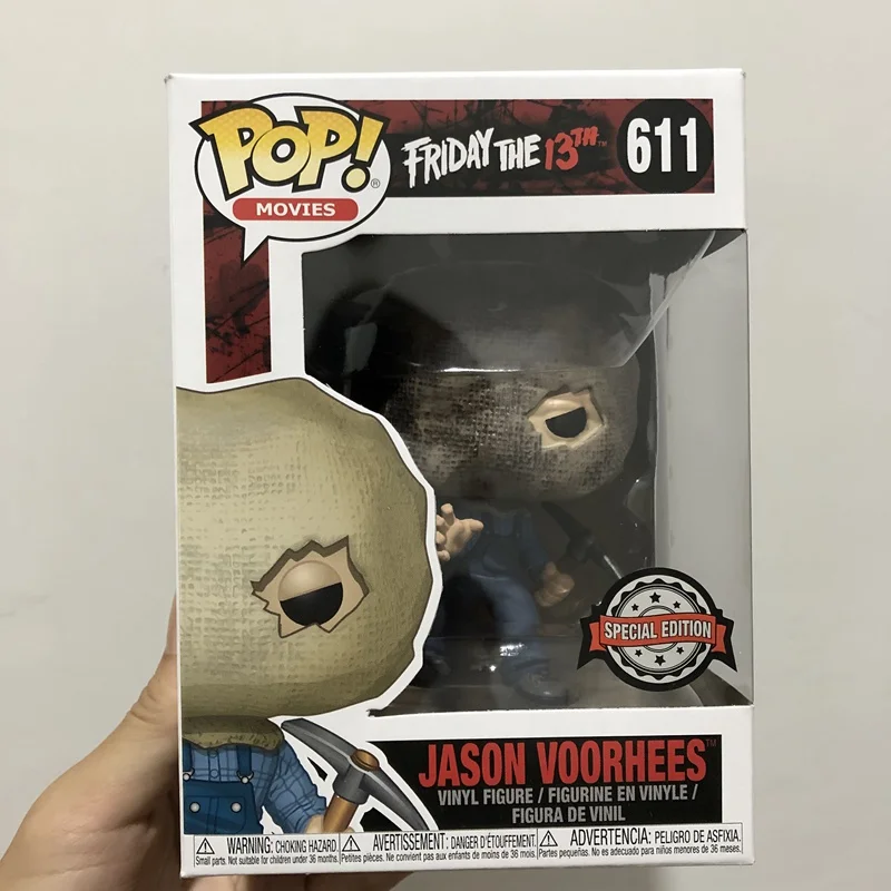 

Exclusive Official Funko pop Friday The 13th - Jason with Bag Mask Vinyl Action Figure Collectible Model Toy with Original Box