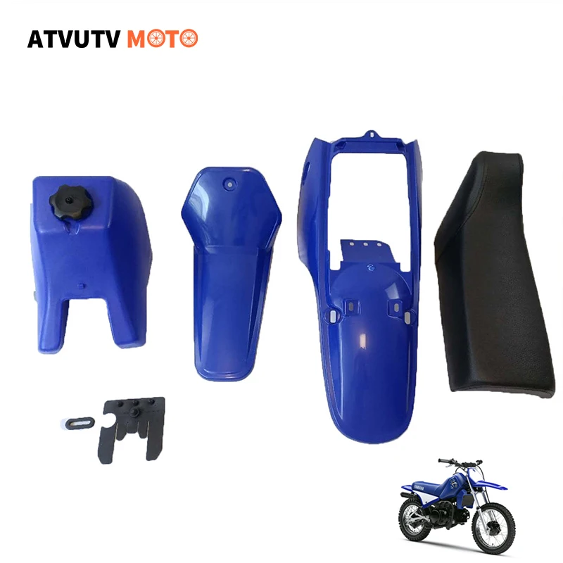

Полный обтекатель для мотоцикла пластиковое крыло масляный бак Комплект подушек для сиденья для Yamaha PW80 PW 80 черный/красный/синий