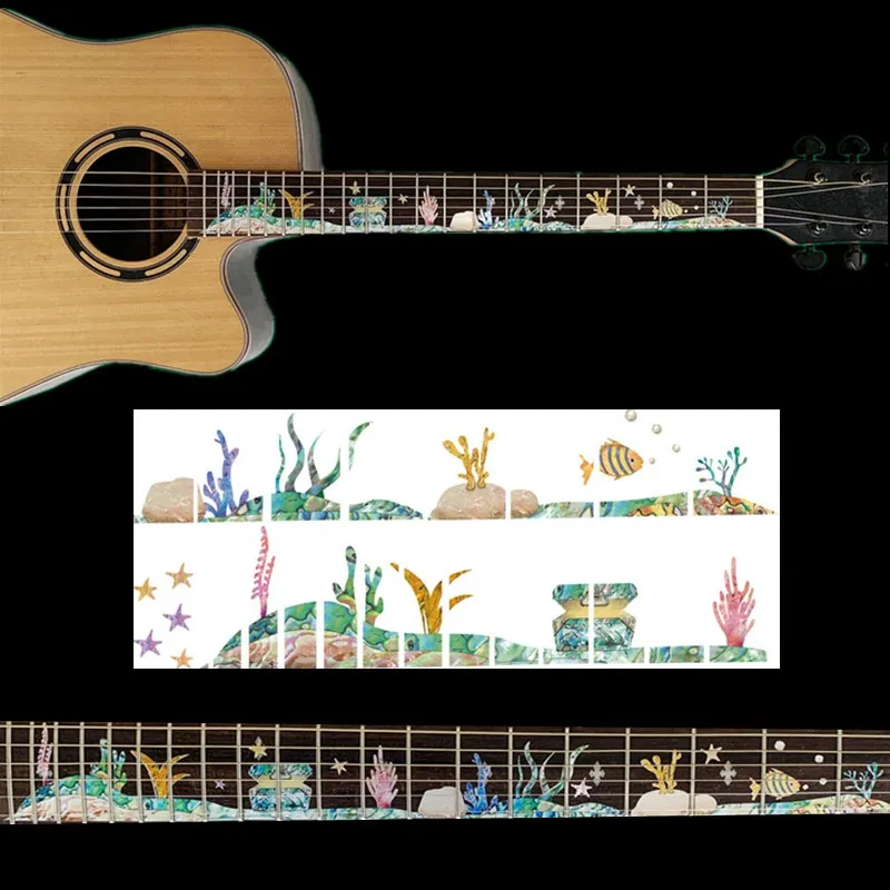 28 стилей Крестовая инкрустация наклейки гриф наклейка для электроакустической гитары Бас ультра тонкая наклейка укулеле гитары ra аксессуары - Цвет: G