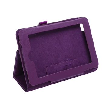 

For Amazon Kindle Fire HD 7 2015 Tablet PU Leather Case Stand Cover (Purple)