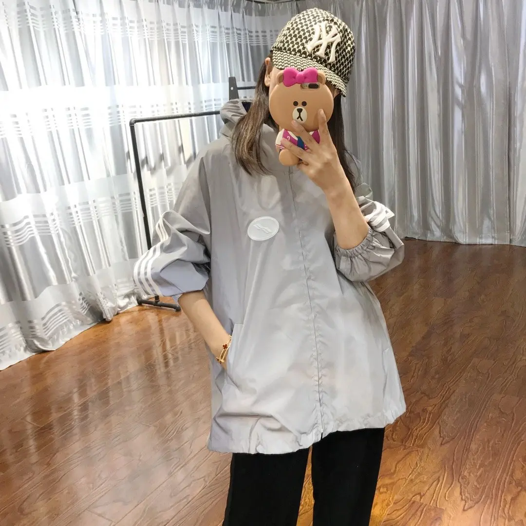 Южная Корея популярный бренд G-DRAGON Sister welldone свободный крой уличный спортивный большой средней длины пальто Тренч
