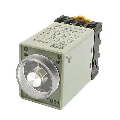 

AH3-3 0-30 Min 8 Pins Plastic Housing Delay Timer Time Relay 24VDC + Socket