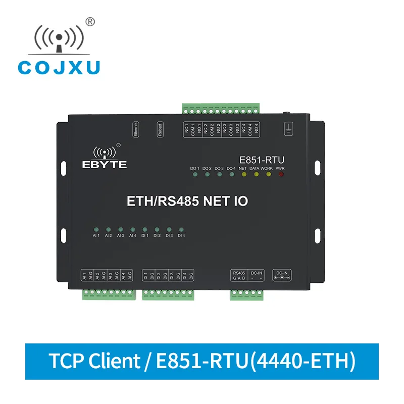 Modbus реле Modbus RTU Tcp модуль ввода-вывода с аналоговым и цифровым дисплеем модем 12-канальный сетевой ввода-вывода контроллер E851-RTU(4440-ETH