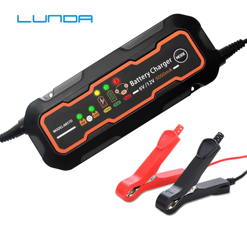 de batería de 6V 12V Amp totalmente automático, inteligente de batería, y desulfatador de batería con compensación de temperatura|Cargadores de batería| - AliExpress