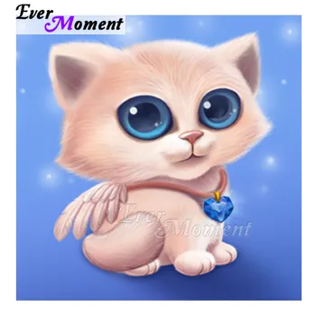 

Ever Moment Diamond Painting Mosaic Blue Eyes Cat Sapphire Wing 5D DIY Full Square Drill Rhinestone Diamond Embroidery S2F2348