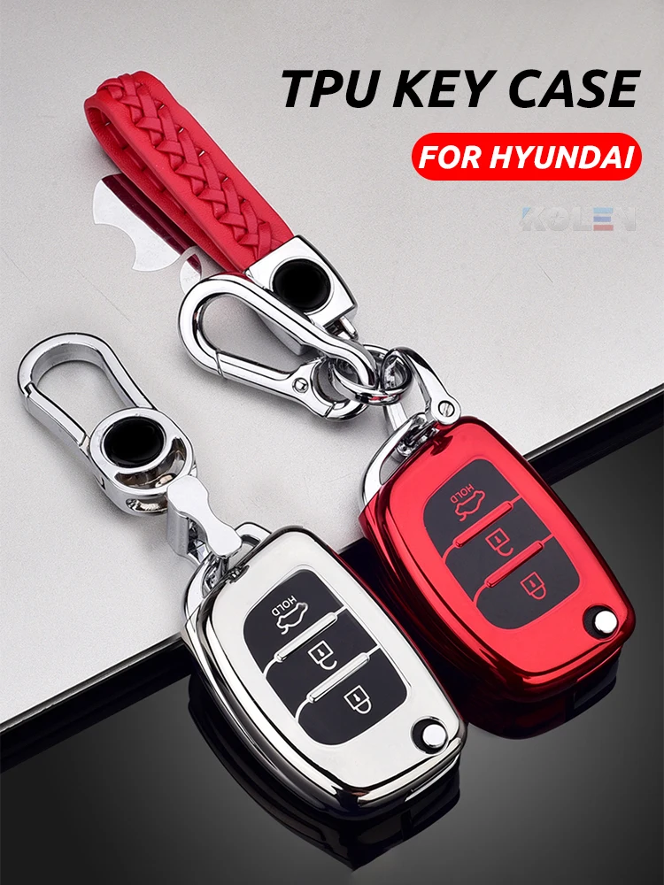 Cover chiave telecomando per Hyundai ix25 ix35 i10 i20 Solaris Tucson Sonata Santa Fe Sport elantra Creta Verna - H7ffec830e49d4c8aaca13b1d7fb030a1T