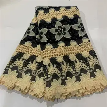 

The latest African lace fabric in 2020, matched with high-quality stone Nigerian French guipure embroidery tulle lace fabric