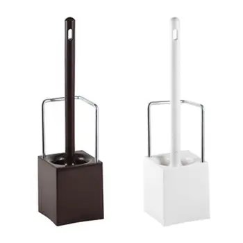 

Long handle plastic toilet brush and portable storage base - 360 degree spherical hard brush, comprehensively clean stubborn st