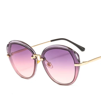 

Luxury Fashion Cutting Lens Sunglasses Women Brand Trimmed shades Sun Glasses Female Glasses UV400 Oculos de