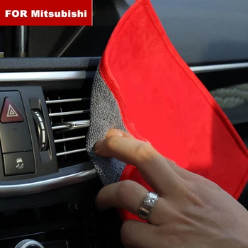

1PCS Car Chamois Leather Absorb Car Washing Wipe Towel Clean Cloth For Mitsubishi logo outlander 3 lancer 10 pajero 4 asx l200