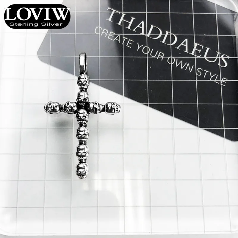 Кулон череп крест, абсолютно новые модные религиозные украшения Thomas SABOR 925 пробы серебряные аксессуары Rebel подарок для женщин и мужчин