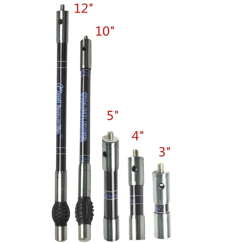 Preise 3 4 5 10 12 zoll Bogenschießen Carbon Stabilisator Bar Bogen Balance Angelrute Kurze Seite Extender stange Verbindung Recurve Bogen Jagd Zubehör