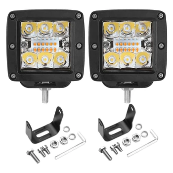 

2Pcs 36W LED Work Light Strobe Flood Beam Bulb for Off Road Jeep Truck Tractor Boat