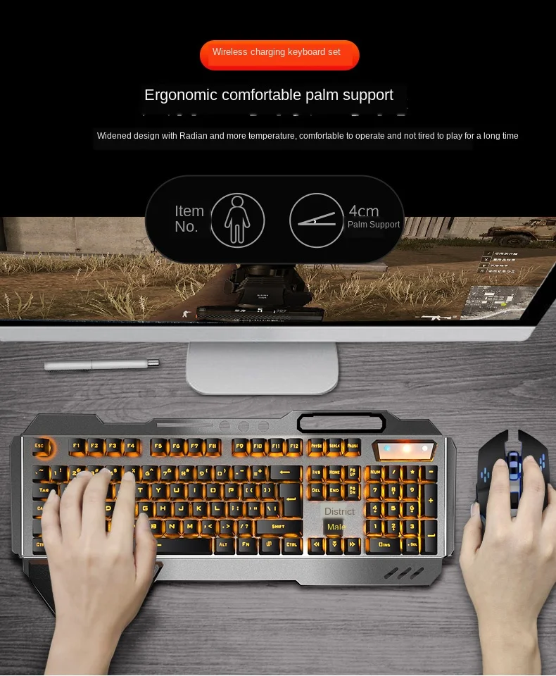 Технология K680 Wrangler перезаряжаемая беспроводная клавиатура и мышь набор клавиатура и мышь комплект