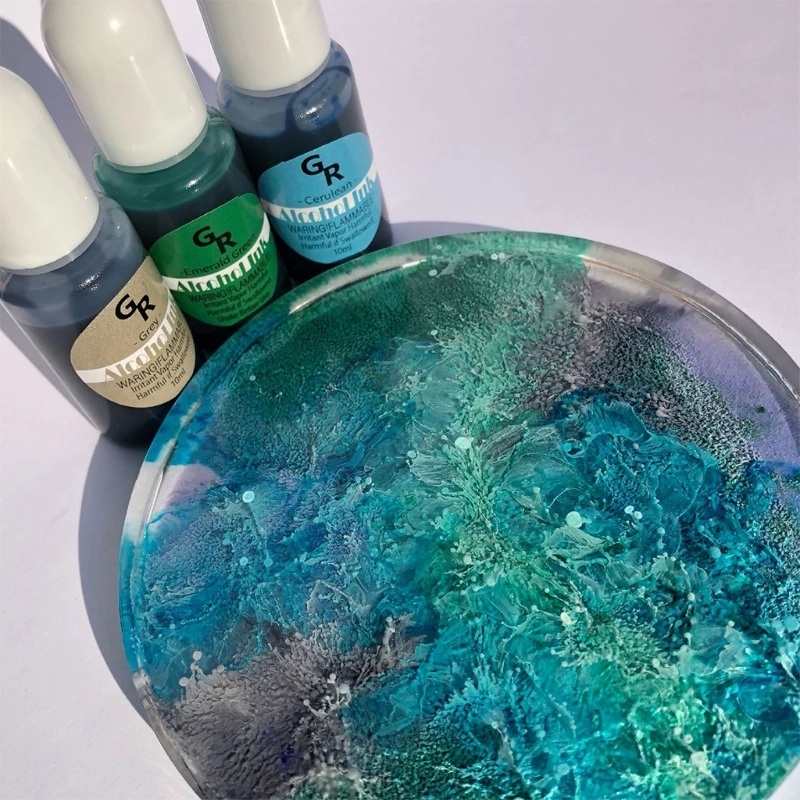 25 Colors DIY Craft Epoxy Resin Diffusion Pigment Alcohol Ink Liquid Colorant Dye Crystal Mold Soap Making