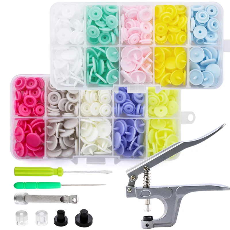 50 Sets Clear Resin Snap Fasteners - T5 Size 12mm Press Studs For Sewing & DIY Crafts