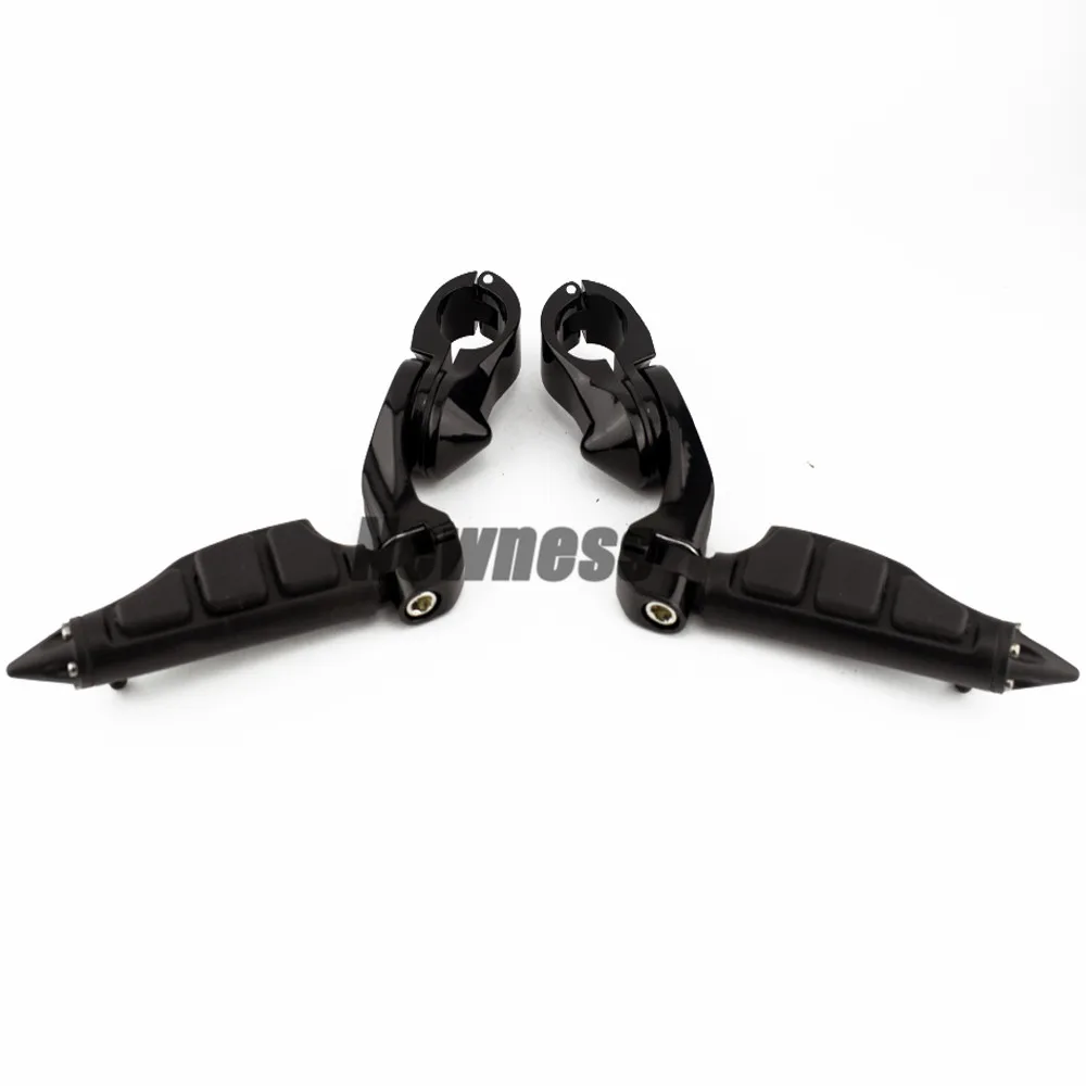 1 1/" Защита двигателя шоссе подножки подножка короткий угловой зажим для Honda Kawasaki Suzuki Yamaha Harley Softail Sportster Dyna
