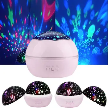 

Christmas LED Projector Night Light 8 Mode Star Moon Galaxy Night Lamp Ocean Wave Projector Bedroom Decoration Kids Baby Gift