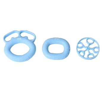 

3Pcs Hand Gripper Trainer Finger Exerciser Forearm Hand Carpal Expander Dynamometer Grip Trainer Rings Set Blue