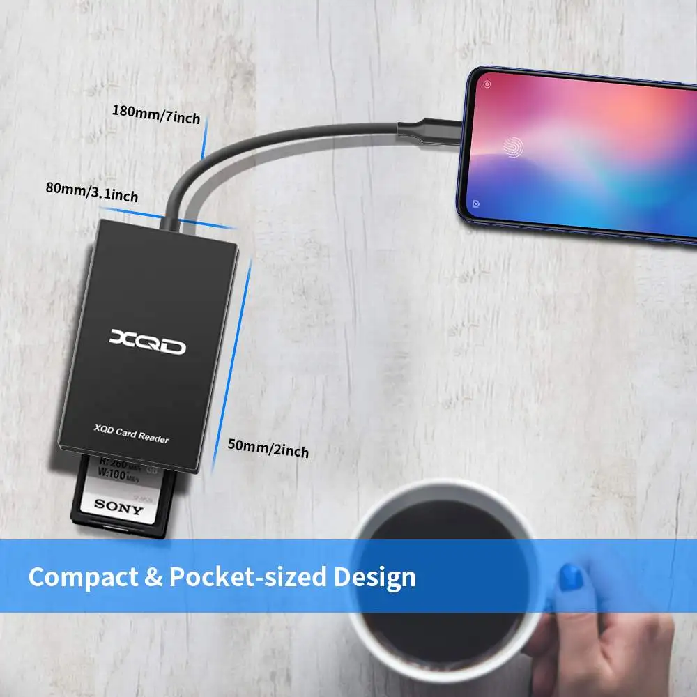 Rocketek CR312C USB 3,0 type C SD XQD Кардридер высокоскоростной считыватель карт памяти для Windows 2000/XP/Vista/7/8/8,1/10