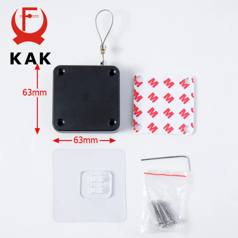 KAK 2 to 10 Packs Automatic Door Closer Nail-Free 500g to 1000g Tension Sliding Door Windows Glass Close Device Hardware