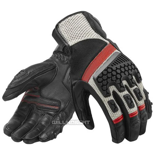 

Trial Gloves Street Motorcycle Adventure Touring Vented Outdoors Black Red Gloves