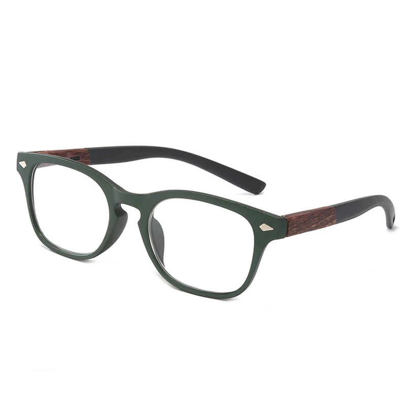 SAOIOAS очки для чтения, женские и мужские, деревянные очки для пресбиопии, антиусталость, компьютерные очки с+ 1,5+ 2,0+ 2,5+ 3,0+ 3,5+ 4 - Цвет оправы: B3 Green