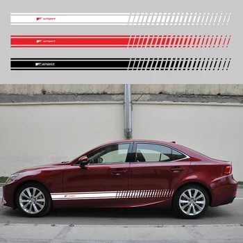 

2PCS/lot Car Decal Vinyl Graphics Side Stickers F Sport for Lexus Car Body Decals Sticker