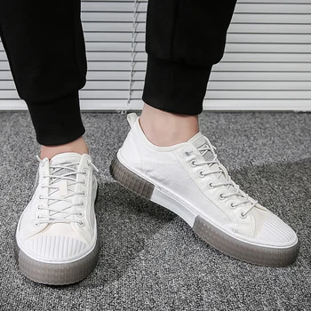 

Summer Men Sneakers Breathable Mens Canvas Casual Shoes Lace up Wear-resisting Comfortable Breathable canvas shoes