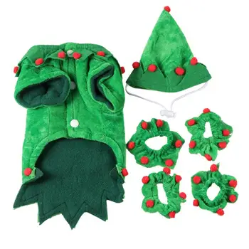 

Christmas Pet Clothes Lovely Dog Puppy Coat Cape With Hat For Xmas Cosplay Party Creative Dog Clothes Cat Clothes Size S-XL