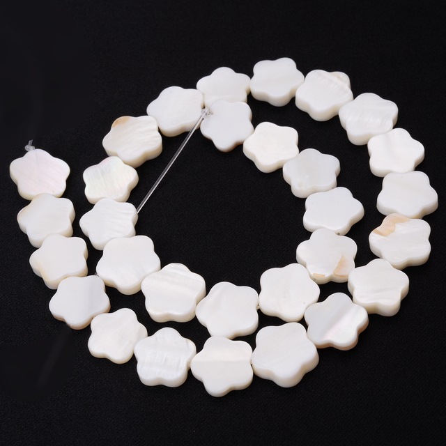 Shell Beads Mother of Pearl Love Star Oval Round Flat Loose Spacer Beads for Jewelry Making DIY Charm Bracelet Necklace