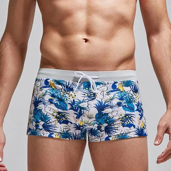 

Men's Boxers Summer Boxer Swimwear Beach Swimming Trunks Shorts Quick-Dry Holiday Bathing Print Underwear New Mid Waist Male
