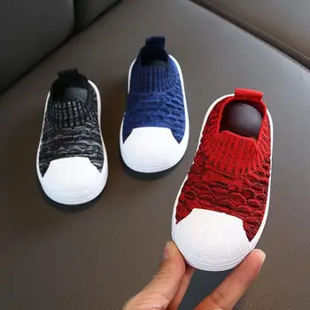 

Toddler Shoes Baby Woven Sports Sneaker Boys Girls Soft Comfortable Breathable Casual Sport Shoes Kids Trainer Size 21-32
