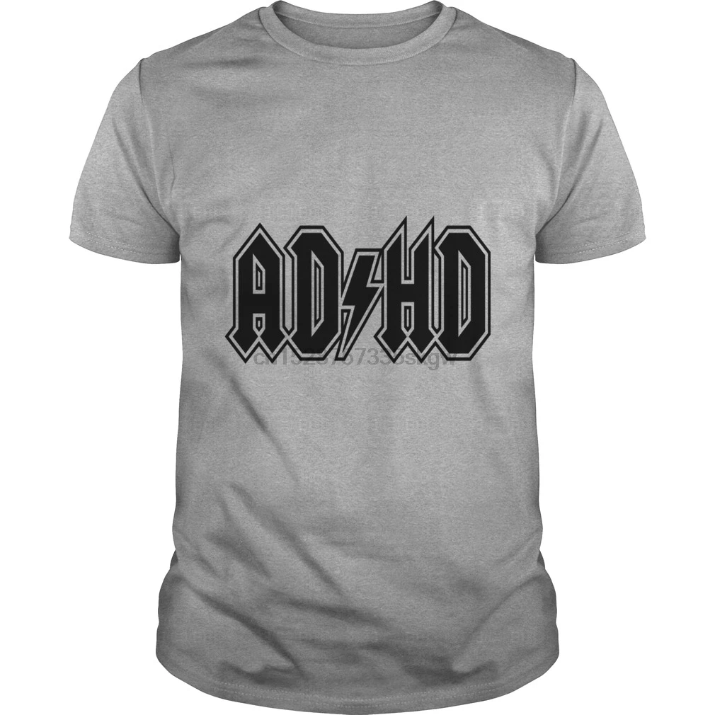 Мужская футболка ADHD rock n' ролл логотип внимание дефект беспорядок сумки крутые