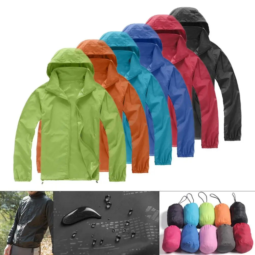 Cycling Jacket Unisex Waterproof Fabric Windproof Quick-drying Jacket Bicycle Running Rain Coat