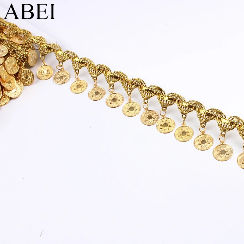 1yard 40mm Braided Gold Lace Trims Fringe Flower Paillette Sequins Tassel Ribbon Handmade Wedding Party Dress Fabric Supplier | Дом и сад