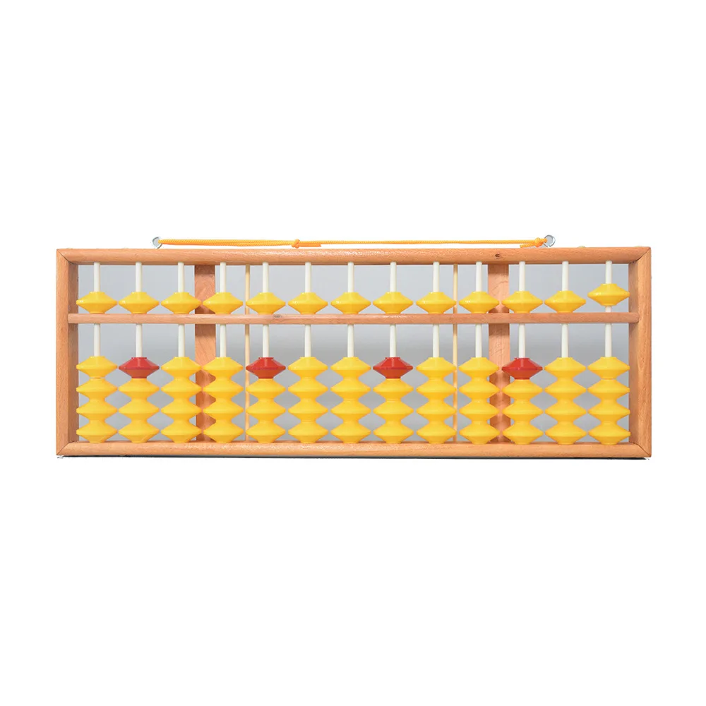 Chinese 58cm 13 Column Wood Hanger Big Size NON-SLIP Abacus Tool In Mathematics Education for Teachers wooden abacus,wooden math teaching toys