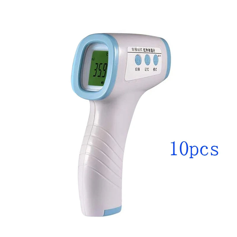 

10PCS Baby Forehead Ear Thermometer Infrared Digital LCD Baby Measurement Temperature Gun with Data Holding Backlight Function