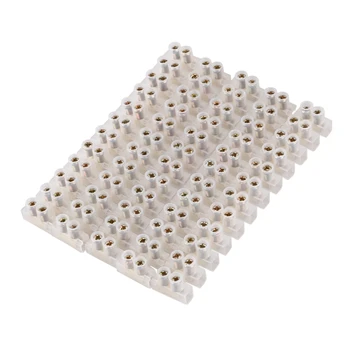 

5 Pcs X3-0512 400V 6A 12 Position 2 Row Plastic Screw Terminal Block