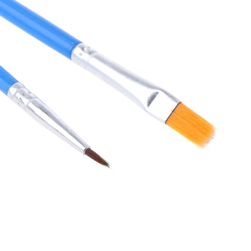 

6 Colors Acrylic Paints w/ 2 Brushes Nail Art Wall Oil Painting Tools Art Supply WXTA