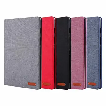 

Denim Fabric Tablet Case For Lenovo Tab P10 TB-X705F TB-X705L Case Shockproof Card Slot Silicon Stand Protective Cover